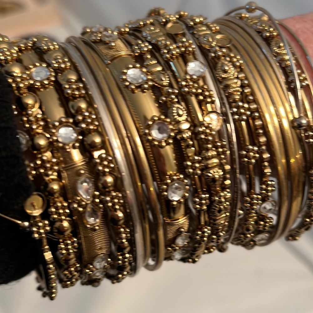 Designer Stackable Bracelets / Gold or Silvertone - NWT